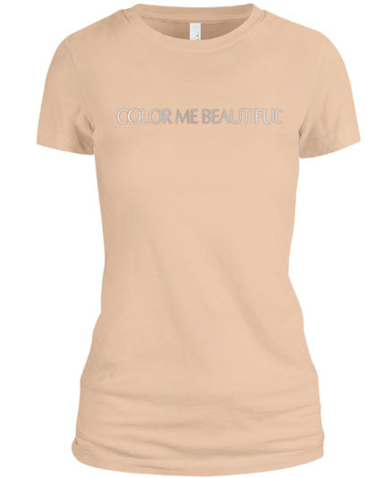 Color Me Beautiful Name Logo Cream Shirt Silver Foil