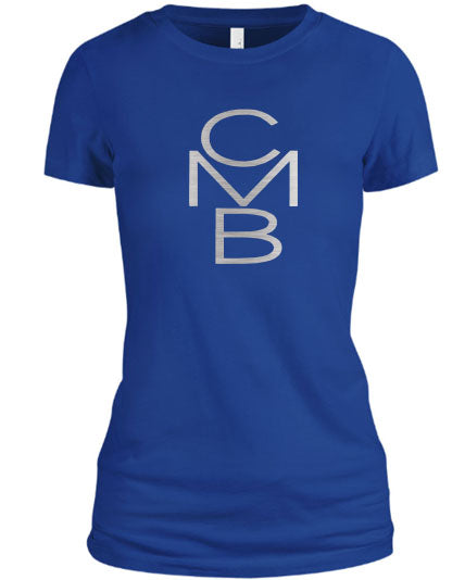 Color Me Beautiful CMB Logo Royal Blue Shirt Silver Foil